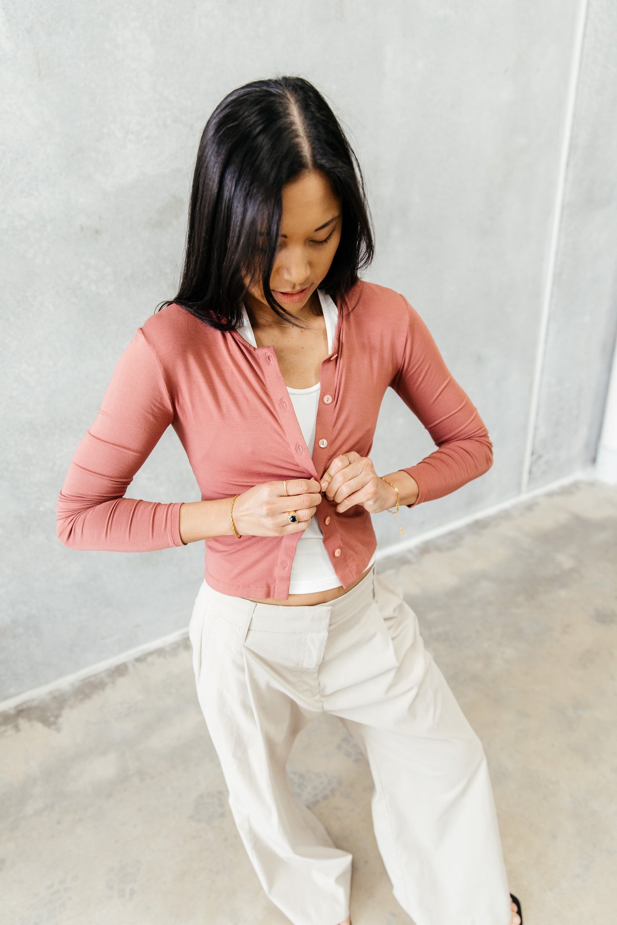 01 CARDIGAN DUSTY PINK