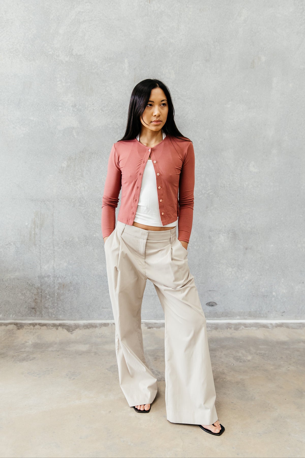 01 CARDIGAN DUSTY PINK
