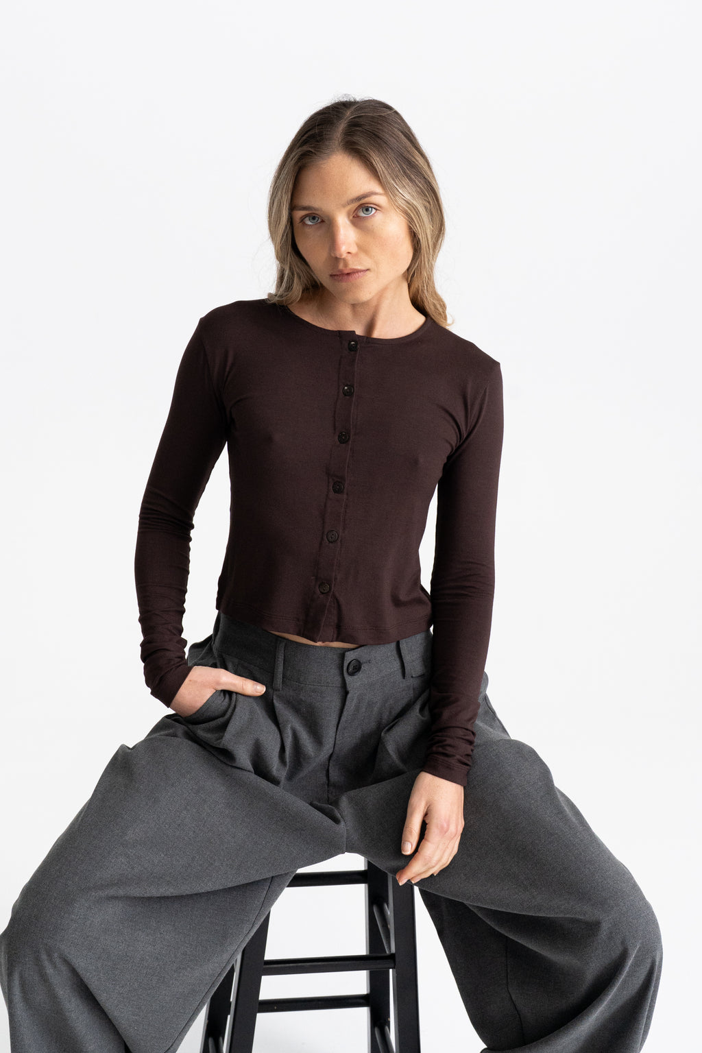 01 CARDIGAN CHOCOLATE
